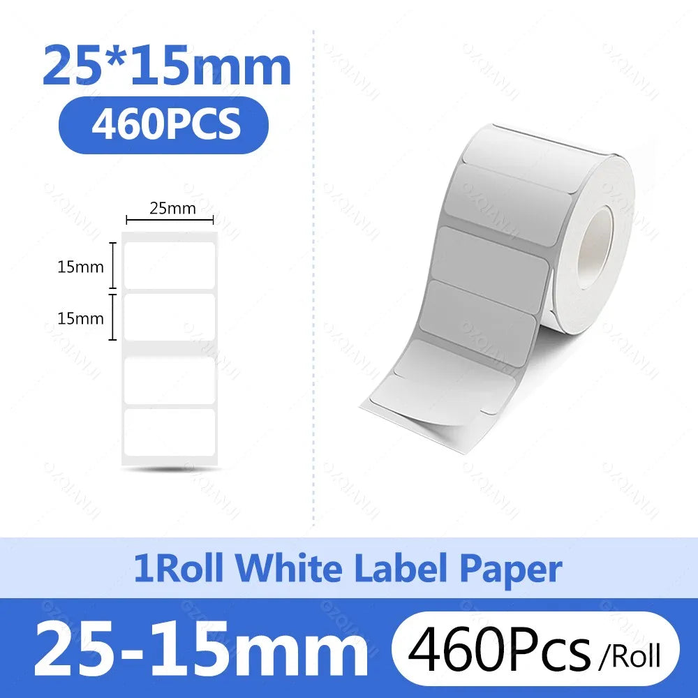 Niimbot B1 White Sticker Waterproof Paper Adhesive Nail Label Anti-Oil For B21 B31 Mini Portable Thermal Printer Tape More Size