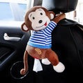 Leather Monkey Car Tissue Box Creative Armrest Box Cartoon Net Red Hanging Seat Rear Car Car Inside Draw Paper Box