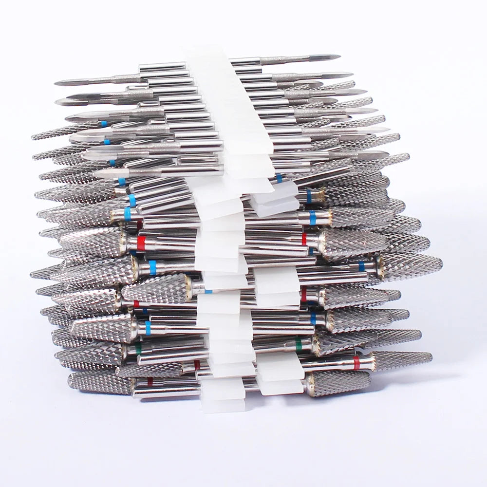 10pc Carbide Manicure Drills Nail Drill Bits Set Milling Cutters Kits Gel Polish Remover Files Electric Burr Tools Accesstries