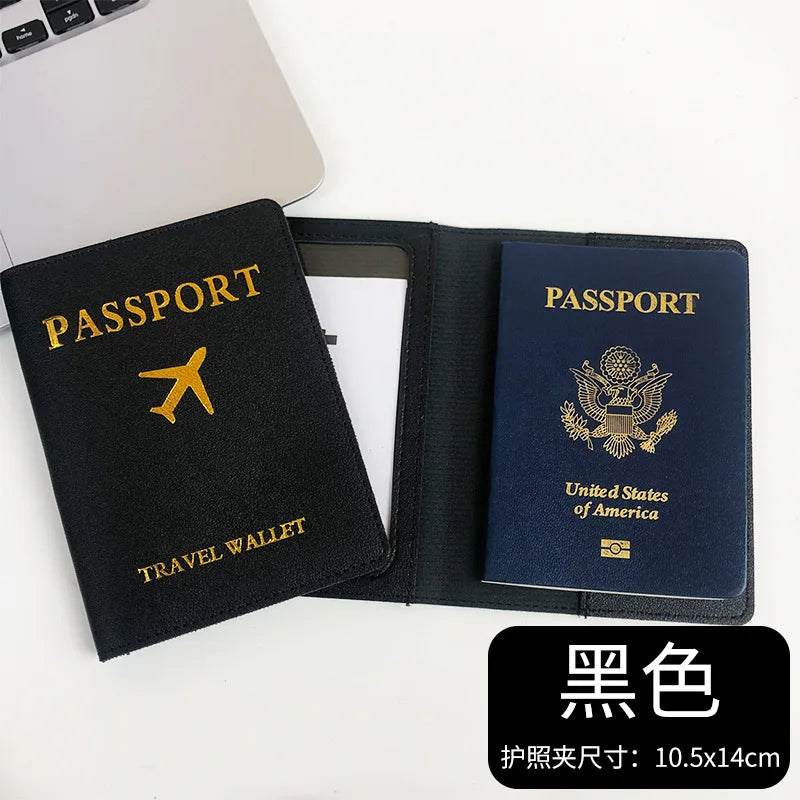 PU Leather Business Luggage Tag Suitcase Address Label Luggage Boarding Case Label Name ID Address Clip Travel Accessories
