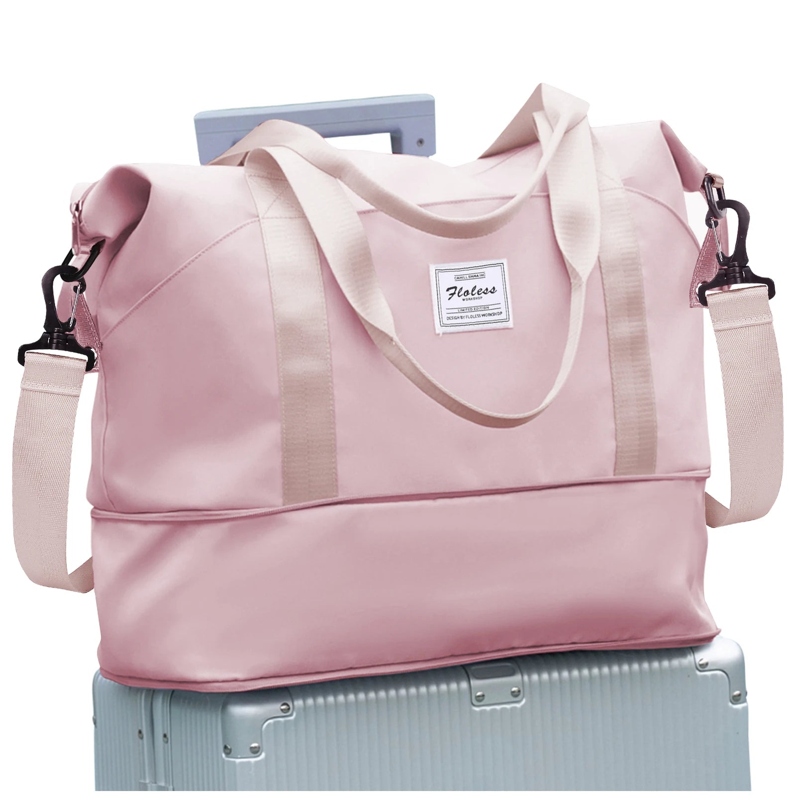 Expandable Travel Bag for Ryanair Easyjet, Hand Luggage Sport Bag Gym Bag, Large Capacity Foldable Travel Duffel Bag Weekend Bag