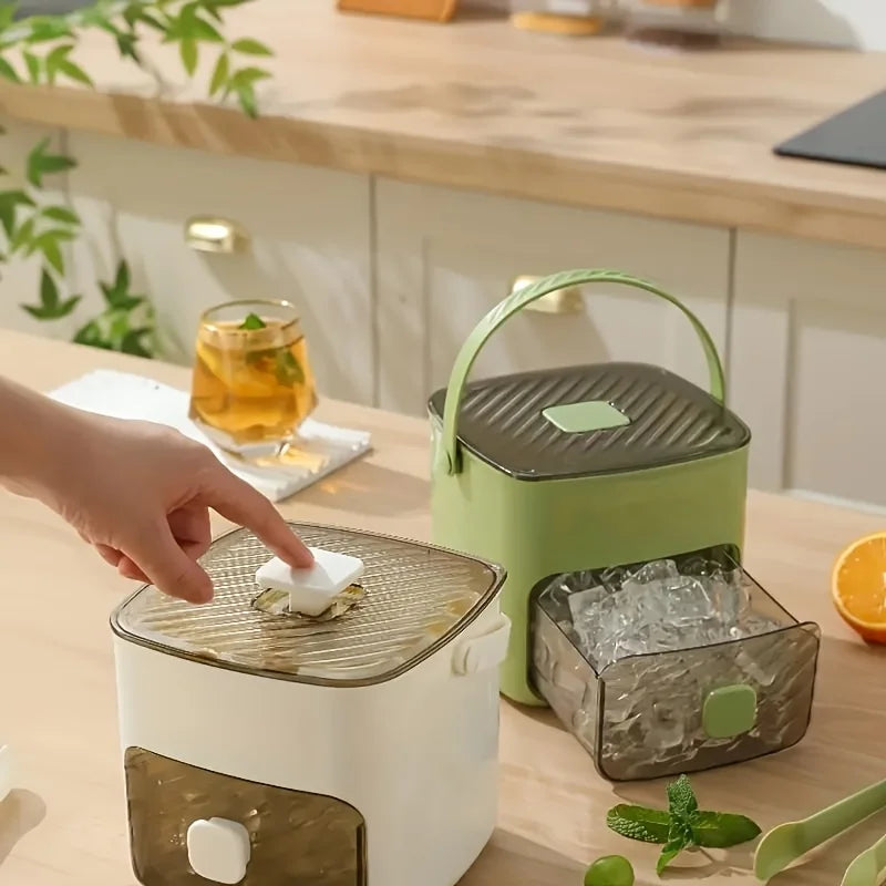 Super Sized 48 Ice Cube Maker, Easy to Slide - A Must-Have Kitchen Tool for Double Layered Home Bars, With a Double-Layer Design