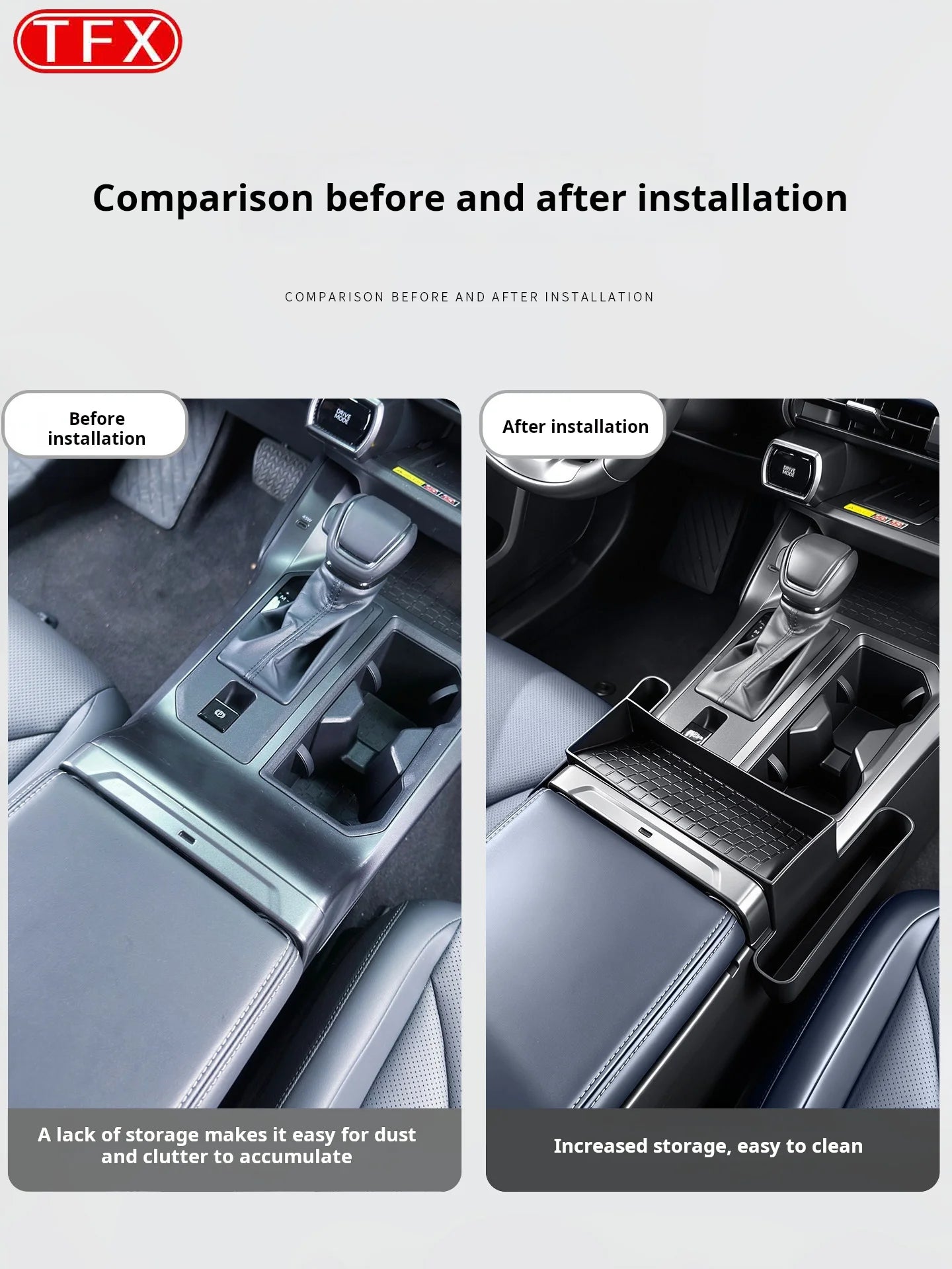 For Toyota RAV4 2026 6th XA60 Car Styling Center Console Storage Box Organizer Tray Panel Anti-Slip Durable Liner Accessories