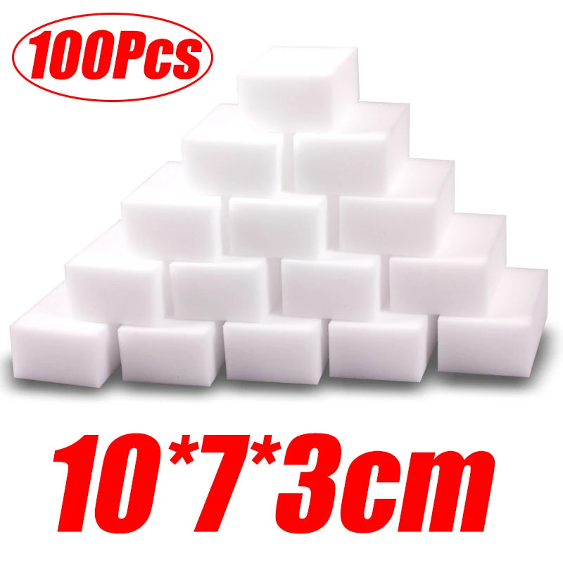 100/50Pcs/Set Melamine Sponge Nano Cleaning Magic Sponges Eraser Melamine Cleaner for Car Kitchen Bathroom 10x6x2cm 10x7x3cm