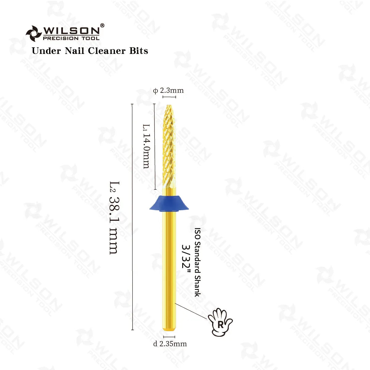 WILSON Under Nail Cleaner Bits-right handed only Nail Accessories/Tools/Manicure/Drill Bits/tools