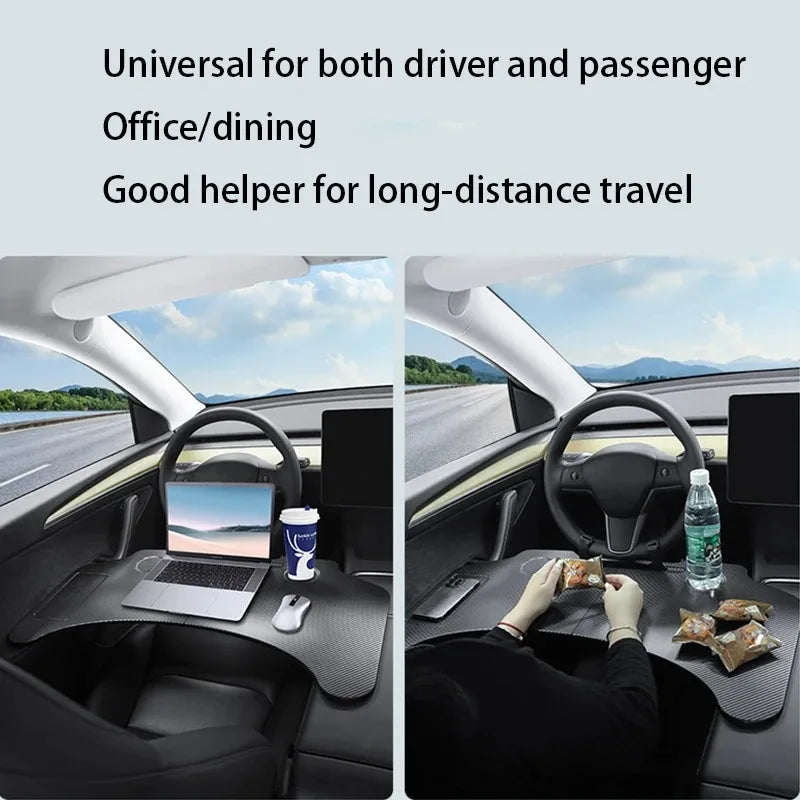 For Tesla Model 3/Y/YL Juniper Highland 2019-2026 Car Steering Wheel Laptop Tray Food Desk Portable Office Table Car Accessories