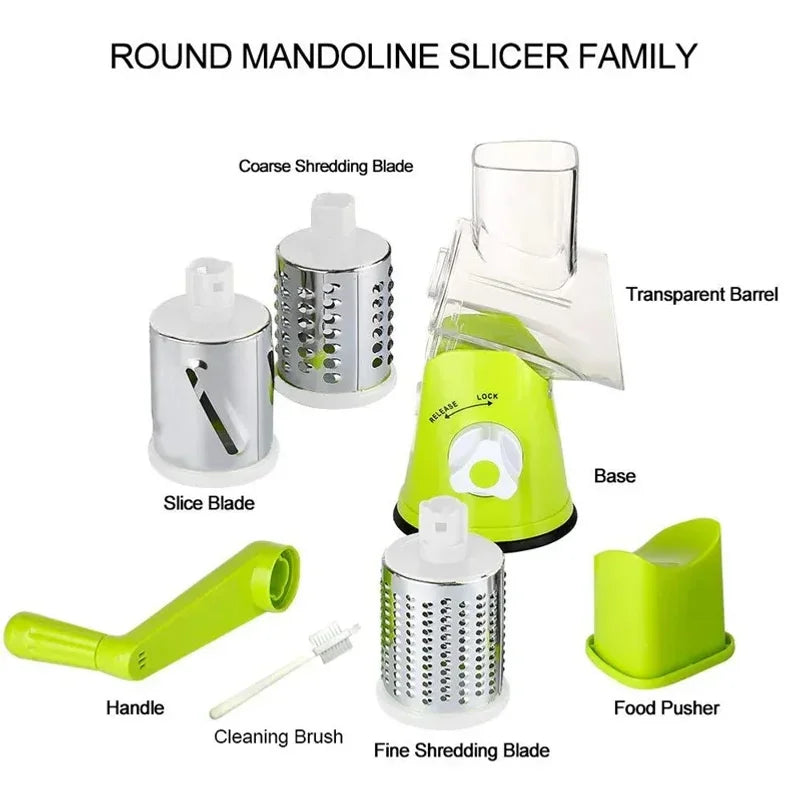 Manual Rotary Cheese Grater for Vegetable Cutter Potato Slicer Mandoline Multifunctional Vegetable Chopper Kitchen Accessories