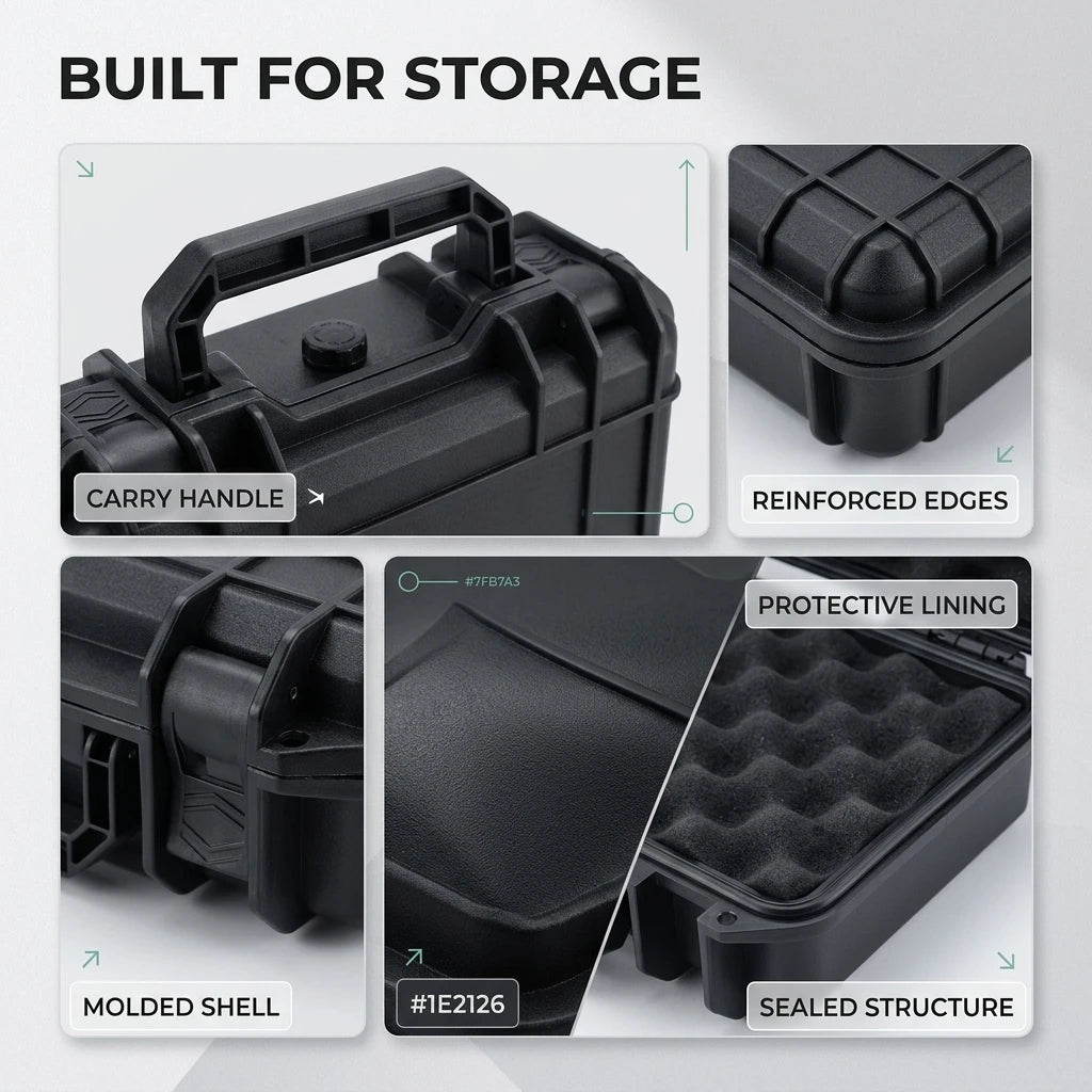 Waterproof Safety Protection Box Lnstrument And Equipment Storage Box Shockproof Plastic Portable Moisture-Proof Sealed Box.