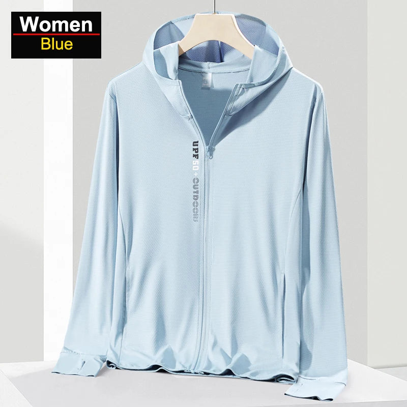 CHRLCK Women's Hiking Summer Jacket Women Camping Trekking Fishing Sun Protective Clothes Outdoor Sport Windbreaker Anti UV Coat