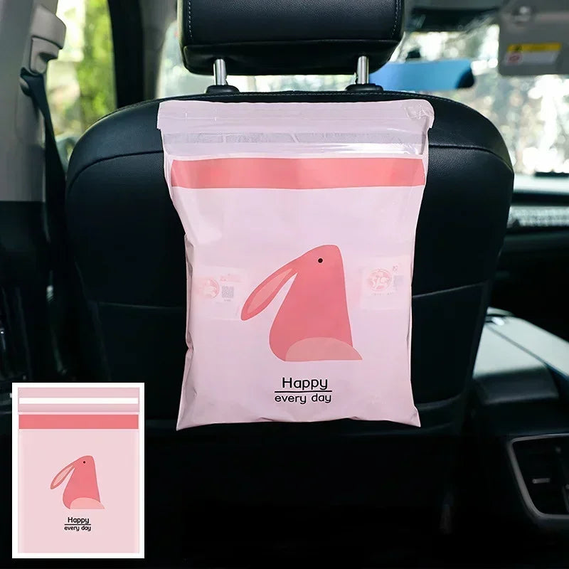 Hot 2/15pcs/pack Adhesive Car Trash Bag Disposable Car Interior Hanging Multi-Functional Clean Bag Small Plastic Bag Car Garbage