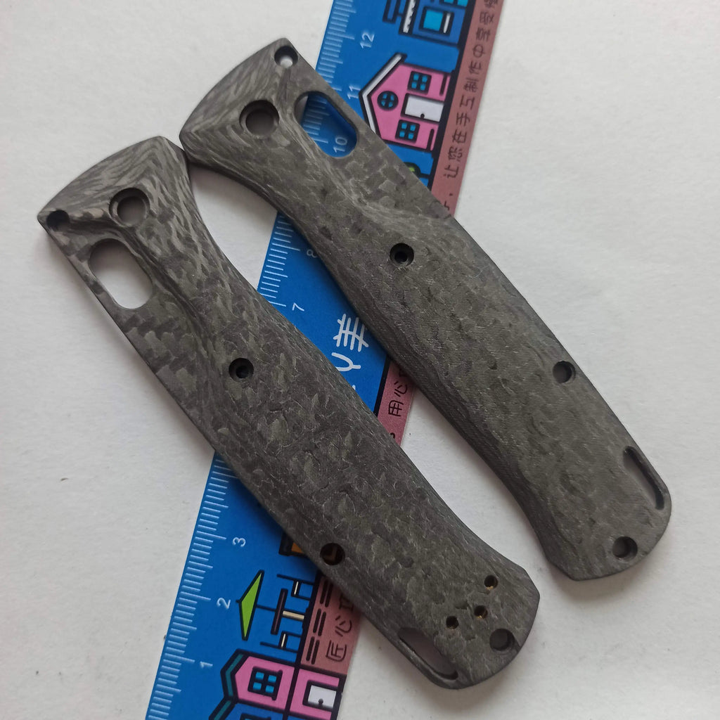 1 Pair Custom Made DIY Full 3K Carbon Fiber Material Knife Handle Scale For Benchmade Bugout 535 Knives Accessories