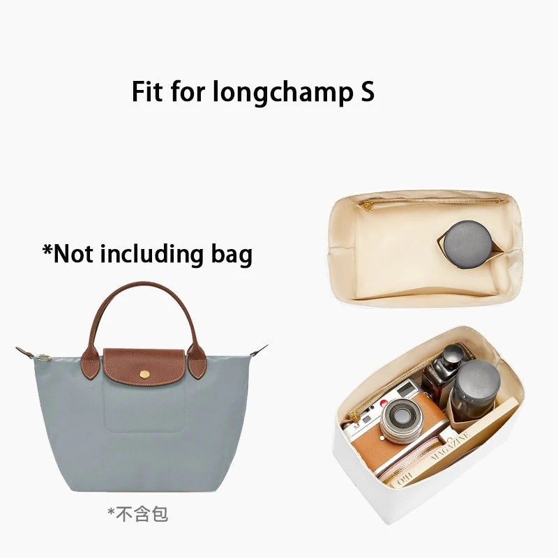 Dupont Paper Waterproof Bag Organizer Water Cap Layer Design For Longchamp S Size Felt/nylon Inner Insert Bag Lightweight Neat