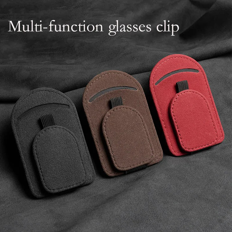 Car sun visor glasses clip suede magnetic multifunctional bracket suitable for  Peugeot 408 4008 308 3008 Rifter 5008 508 2008