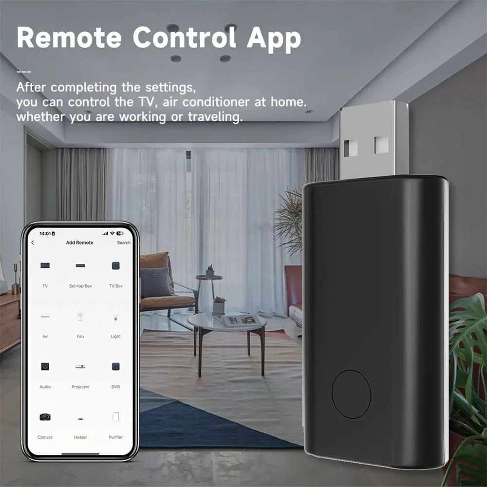 Tuya WiFi IR Remote Control USB Smart Universal Infrared Controller Works with Alexa Google Assistant for TV Air Conditioner