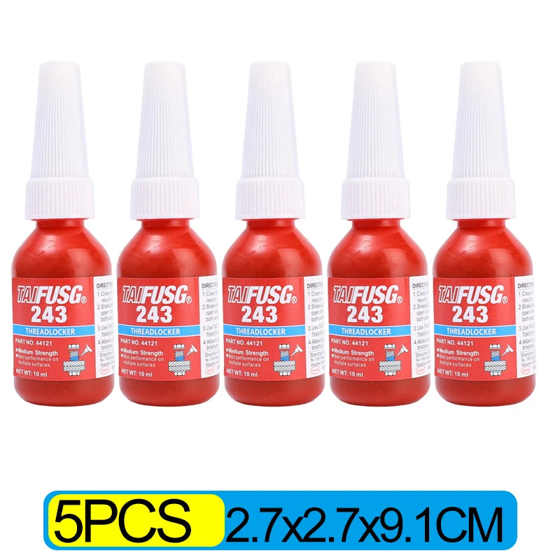 Anaerobic Threadlocker Glue High Strength Anti Loose Fast Curing Screw Locking Agent Sealant for Metal Plastic Bolts Nuts Fixing