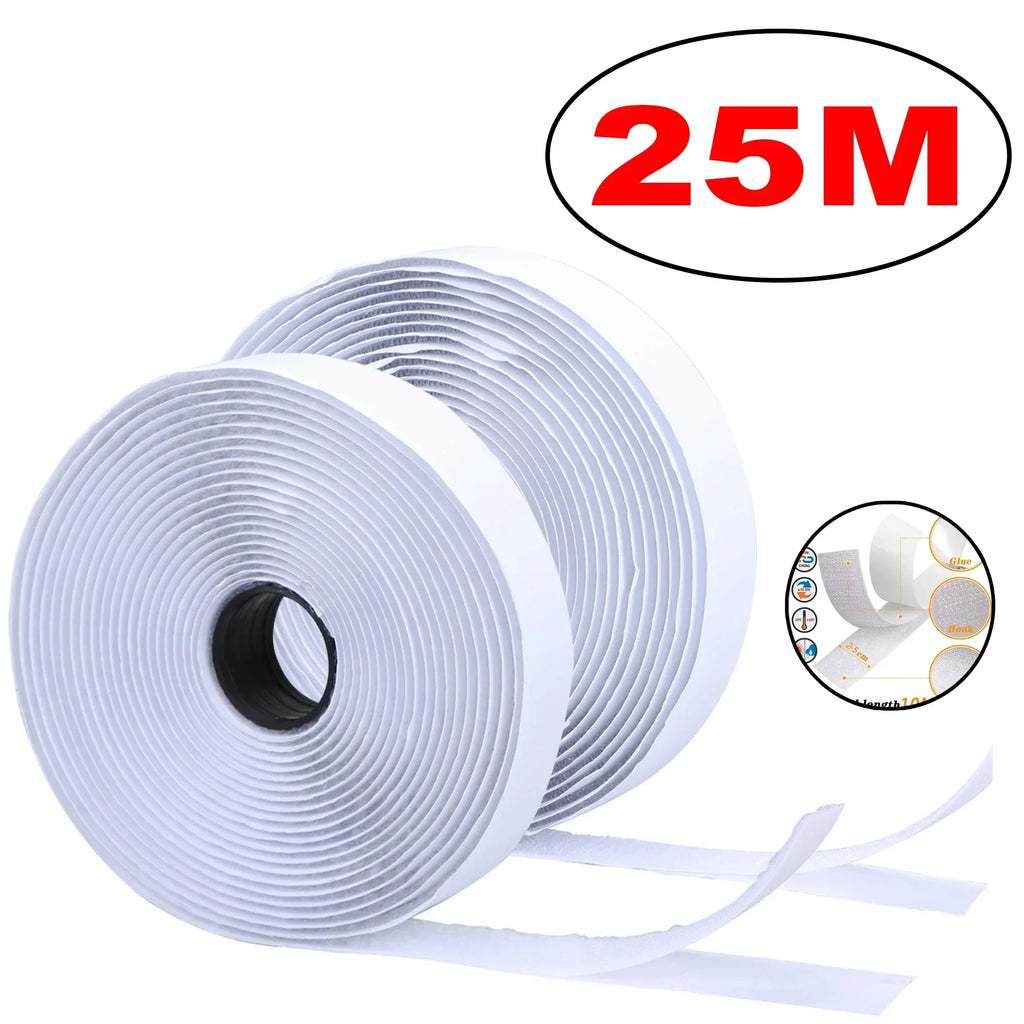 1-25M Velcros Self Adhesive Hook And Loop Tape Fastener House Diy Magic Tap Auto Adhesive Strong Glue Stickers Sticker Strap