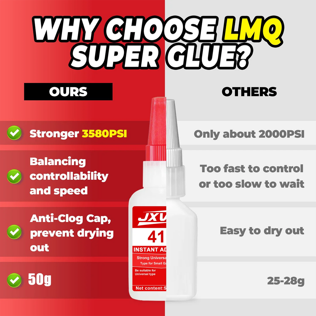 50g Original Super Fast Glue, New Model 416, Fast Drying Adhesive, Universal Super Glue, Oily Soldering Glue Ideal for Quick Repairs on Various Materials