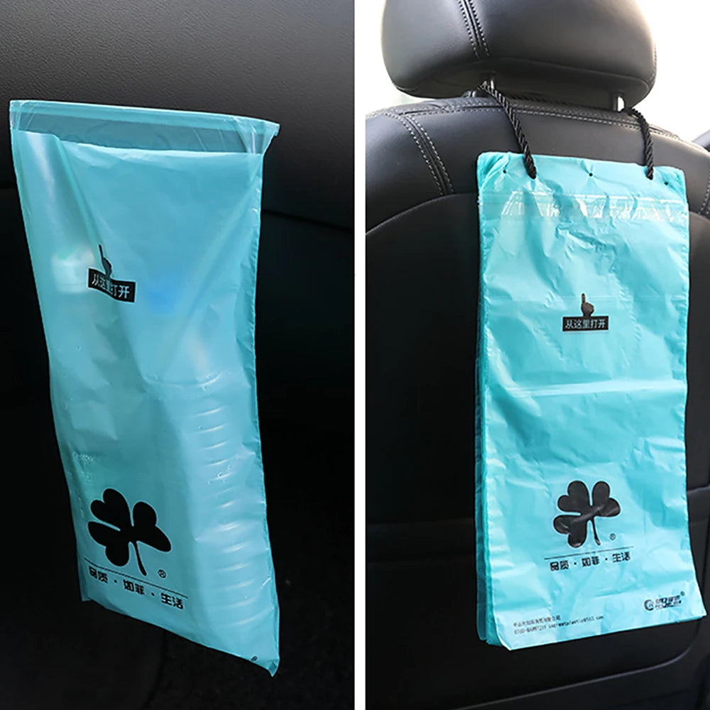 50pcs/Pack Disposable Car Garbage Bag Trash Rubbish Bag Sticking Litter Bag Portable Auto Seat Back Hanging Trash Bag Car Home