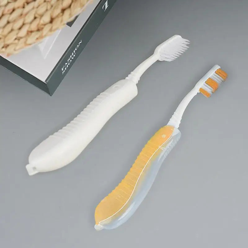 For Trip Daily Use Women Men Travel Folding Toothbrush Portable Toothbrush Built In Cover Multi Color Size Collapsable Brush