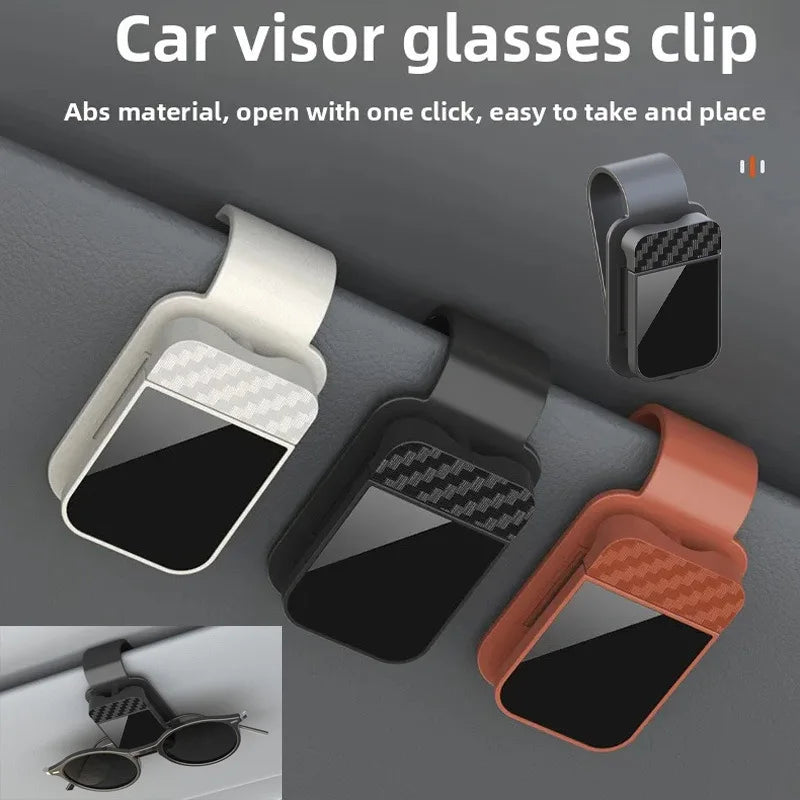 Car Interior Accessories Car Sunglasses Clip Sun Visor Glasses Holder Card Ticket Holder Stable Storage Clips Eyeglasses Hanger