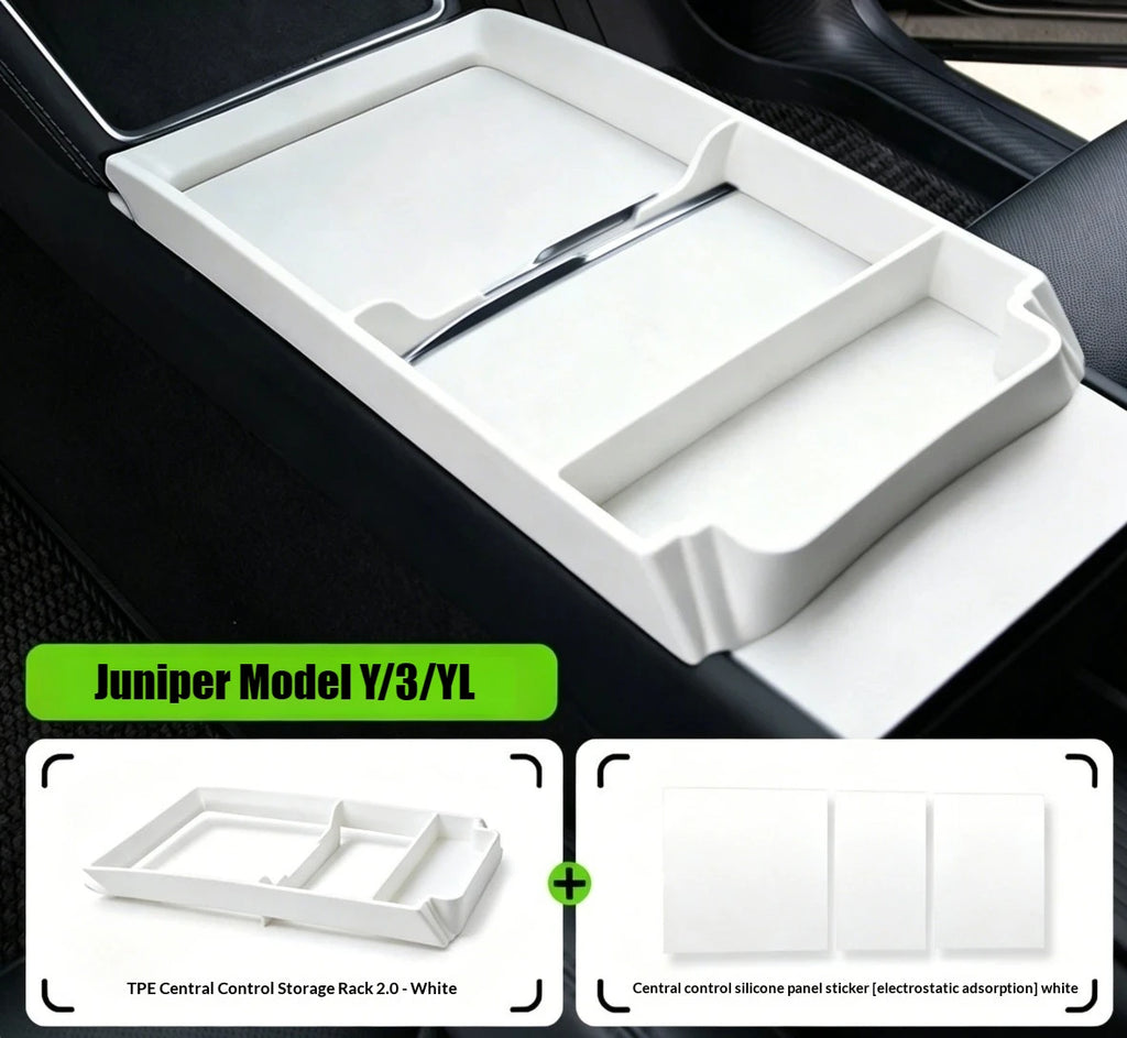 Car Interior Storage Accessories Center Console Organizer Rack Armrest Storage Box Exact Fit For Tesla New Model 3 Highland