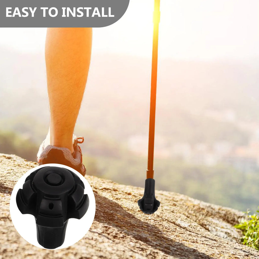 2Pcs Hiking Pole Tips Replacement Wear-Resistant Walking Stick Feet Trekking Poles Protective Covers Anti-Slip Accessories