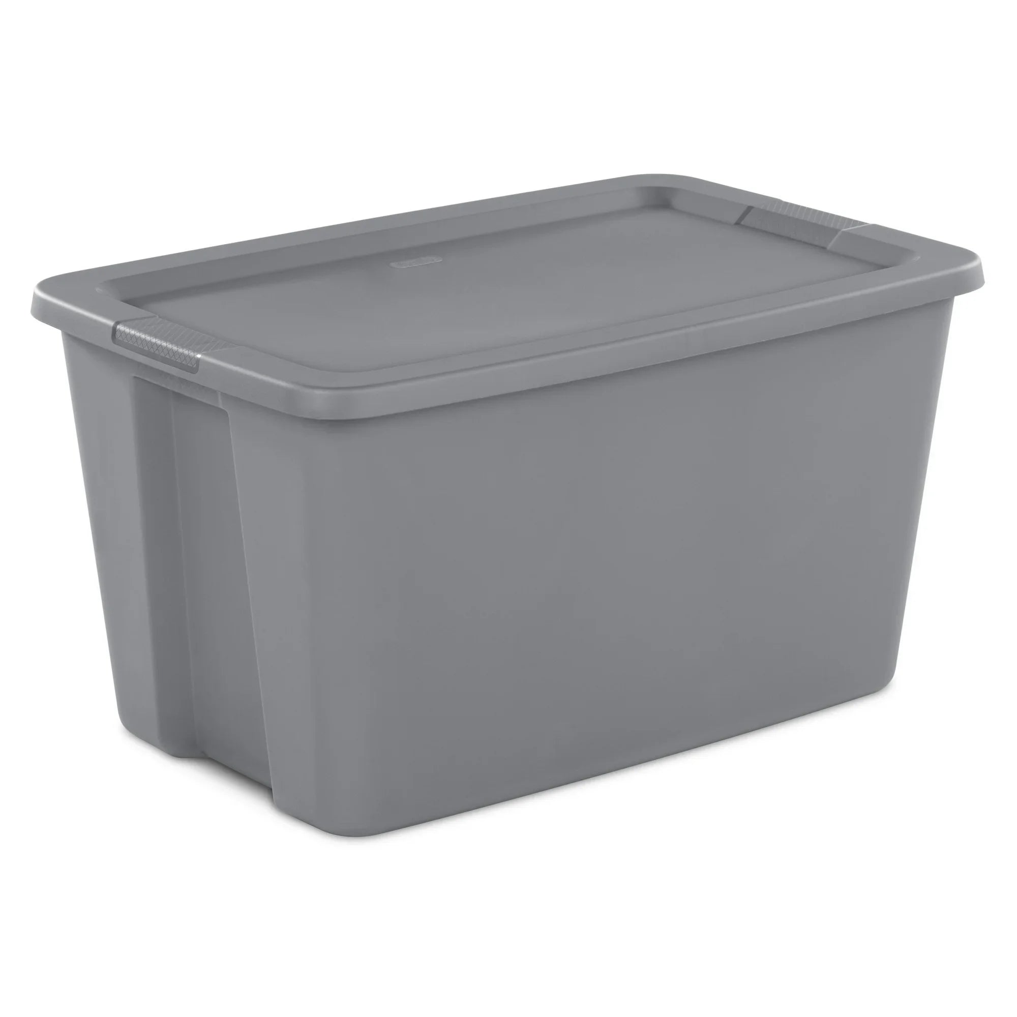 30-Gallon Extra-Large Storage Bin, Gray Durable Plastic Storage Container with Snap-On Lid, Heavy-Duty Organizer for Garage, Basement, Home, or Office, Stackable and Portable, Ideal for Toys, Tools, Seasonal Items, Clothes, o