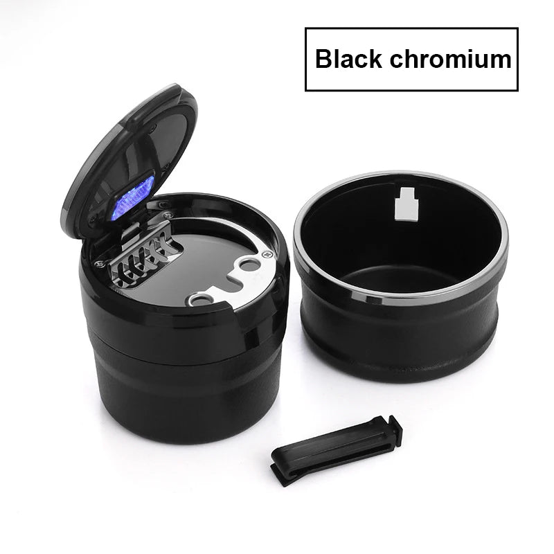 Portable Car LED Ashtray Auto Interior Accessories Ceramic inner lining is resistant to high temperatures
