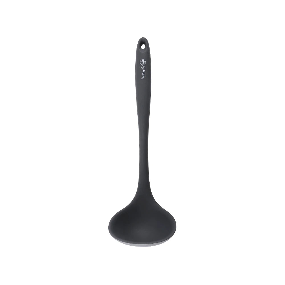 Thickened gray silicone kitchen utensils, kitchen spatula, soup spoon, kitchen multifunctional cooking silicone spatula