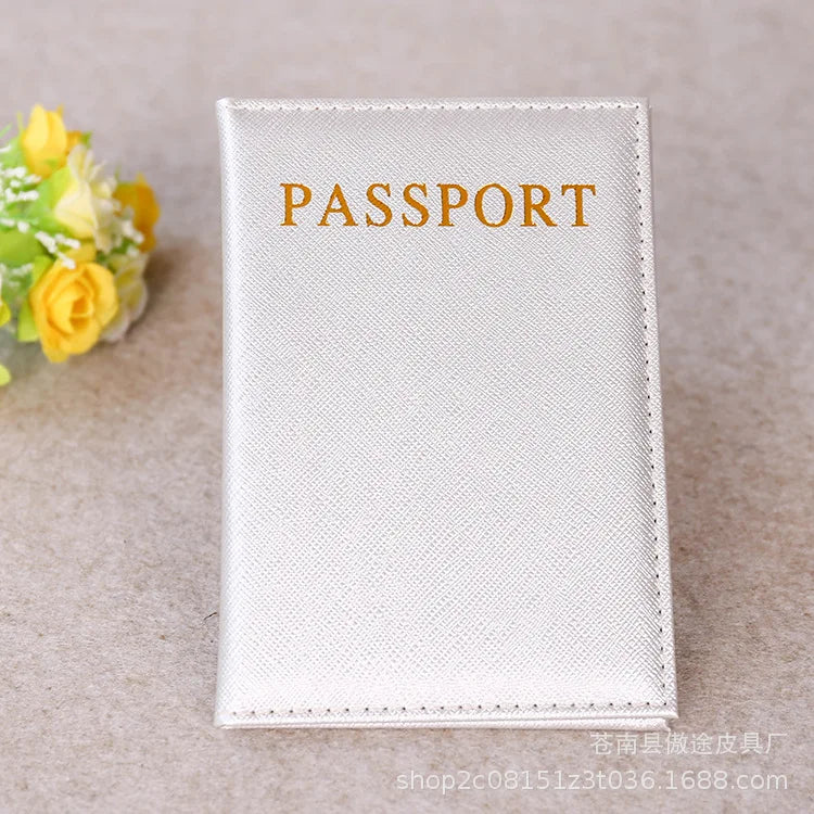 Solid Color Passport Holder Passport Protective Case Document Passport Cover ID Bank Credit Card Holder Travel Accessories