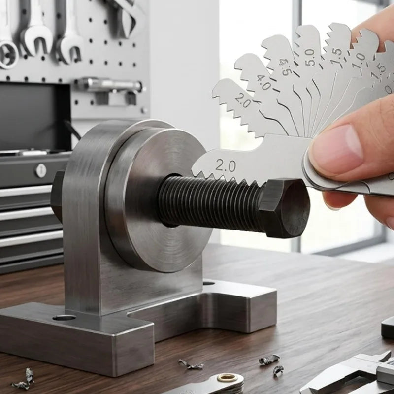 20 Teeth 60 Degree Imperial Thread Ring Gauges Metric Inch Center Measurement Gear Tooth Screw Pitch Gauges Measuring Tools