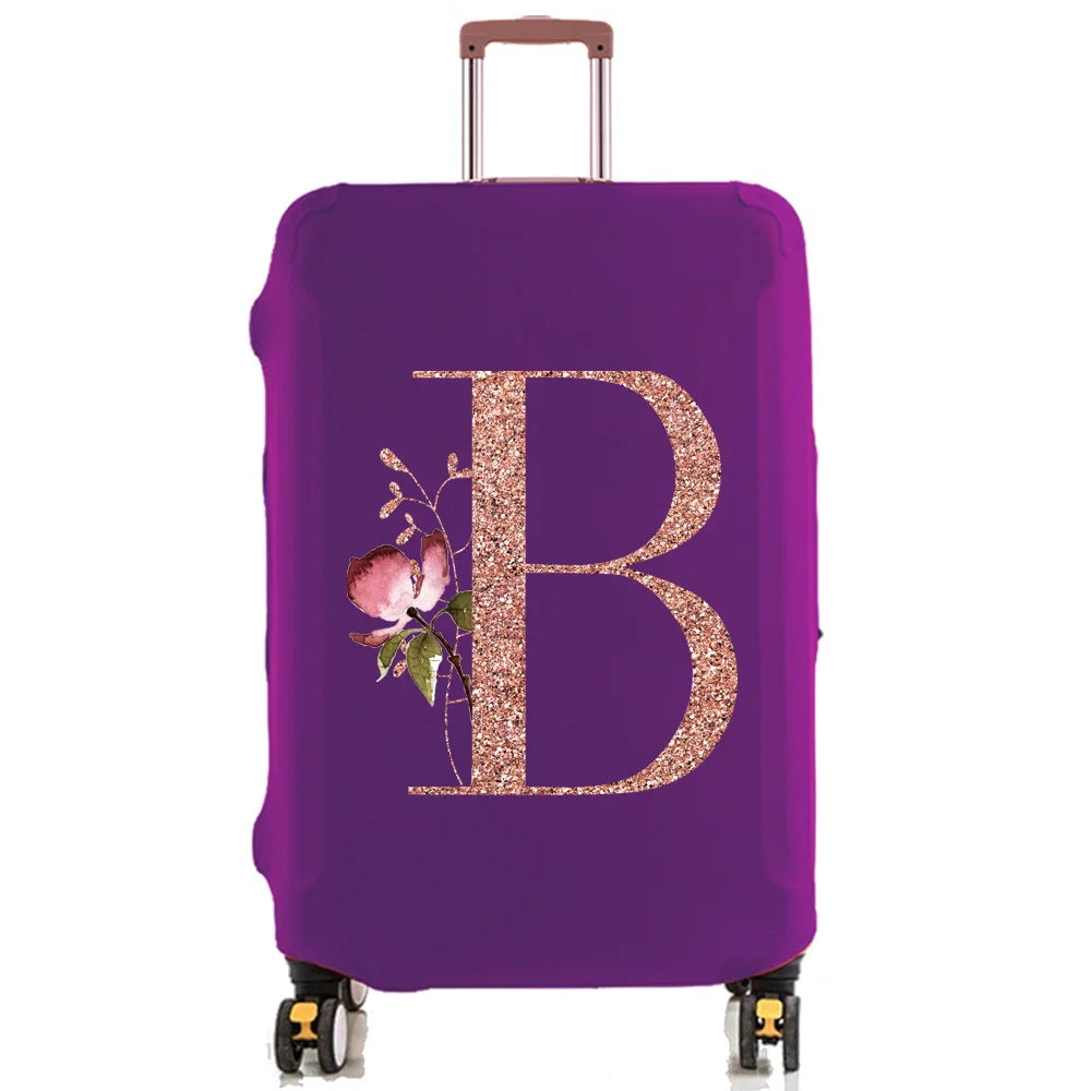 For 18-32 Inch Luggage Cover Suitcase Protector Travel Accessories Unlimited Rose Gold Stretch Fabric Dust Cover Trolley Case