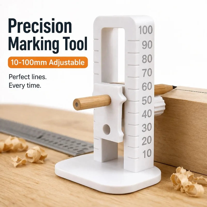 Woodworking Height Marking Gauge 10-100mm Adjustable Precision Scriber Parallel Line Marker DIY Measuring Tool