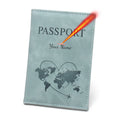 Laser Engarving Name Passport Cover Travel Wallet Pu Case for Passports Passeport Personnalisé Names Number