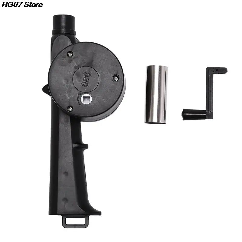 1PC Outdoor Cooking BBQ Fan Air Blower For Barbecue Fire Bellows Hand Crank Tool For Picnic Camping