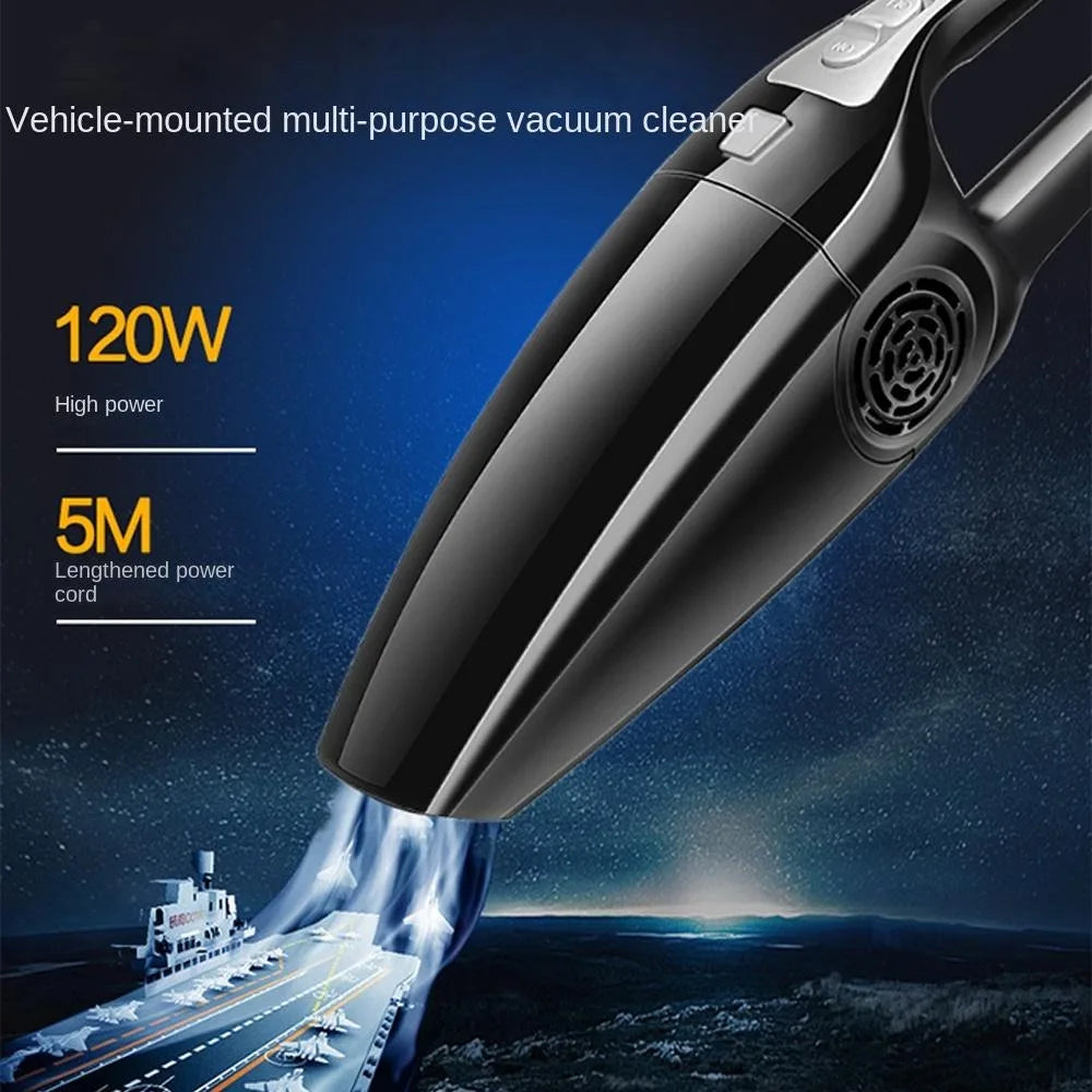 Cleaning Tool Wet and Dry Dual Use Car Vacuum Cleaner 120W High Suction Handheld Car Vacuum Plastic Portable Car Accessories Car