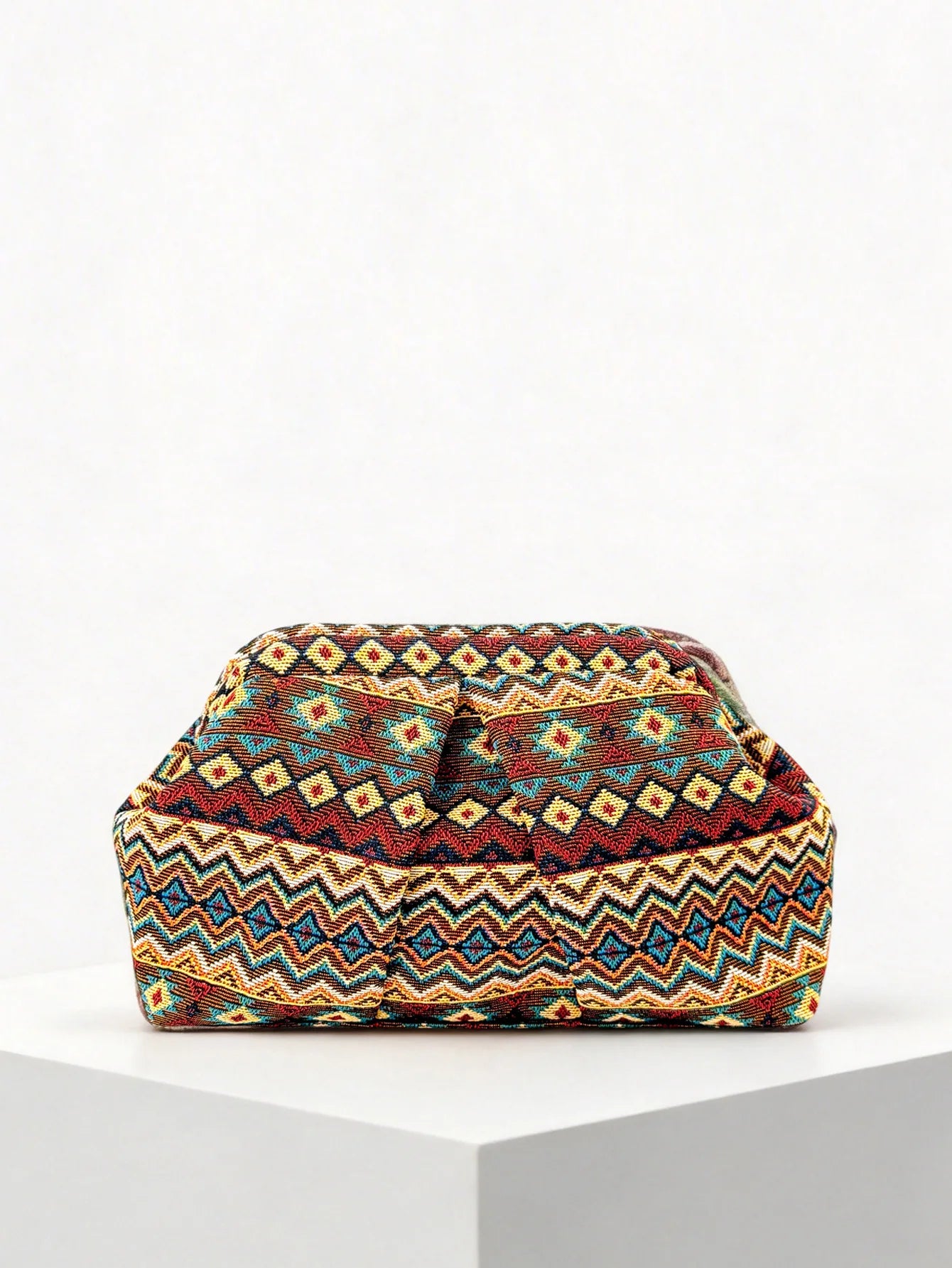Bohemian Hand Crochet Knitted Clutch Bag, Moroccan Style Evening Party Purse, Vintage Women Woven Handbag Tassel Evening Clutch