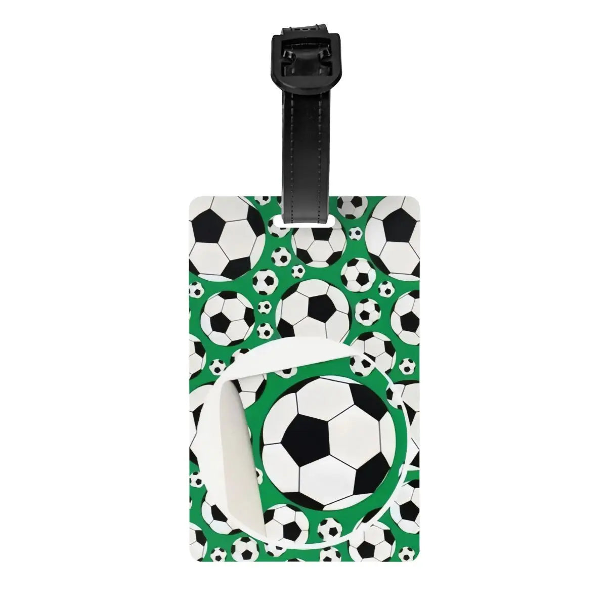 Custom Cool Soccerly Footbally Print Luggage Tag With Name Card Privacy Cover ID Label for Travel Bag Suitcase