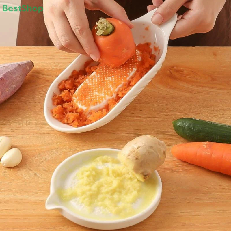 ♥♥♥White Ceramic Manual Grinding Tool, Garlic And Ginger Paste Grinding Plate