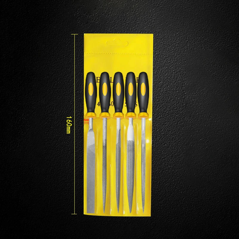 Premium Needle File Set-High-Carbon Steel Files Non-Slip Ergonomic Handles Precise Filing Wood Plastic Model Polishing Tool Set