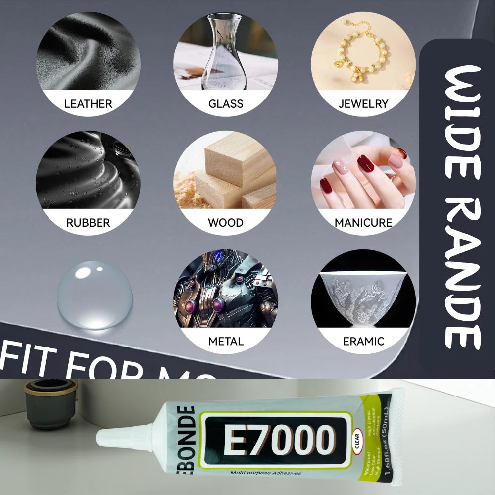 15ML 50ML 110ML E7000 Clear Contact Fabric Adhesive Universal Glass Plastic DIY Glue E-7000 With Precision Applicator