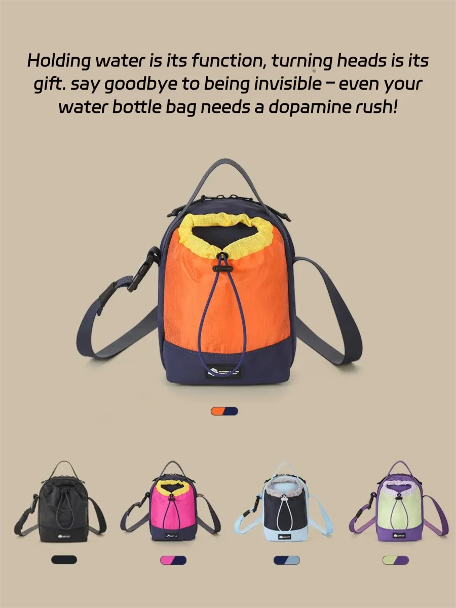 Ultralight Crossbody Water Bottle Bag Waterproof Nylon Shoulder Pouch Portable Travel Casual Outdoor Phone Wallet Organizer