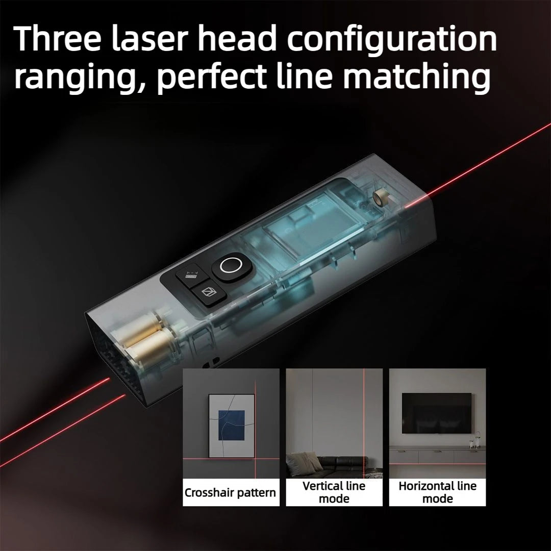 ProTap 60M Mini Smart Laser Distance Meter Measure Infrared Rangefinder USB Charging Portable Handheld Laser Range Finder Tools