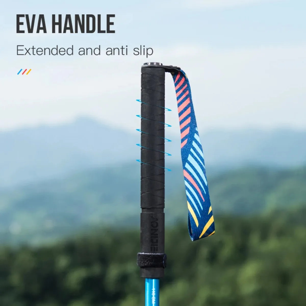 2pcs AONIJIE E4201 Trekking Pole Lightweight Folding Collapsible Quick Lock Hiking Pole Trail Running Walking Stick Carbon Fiber