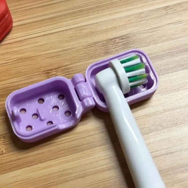 3pcs Electric Toothbrush Head Travel Case – Ventilated Protective Cover, Clean & Lightweight for Storage
