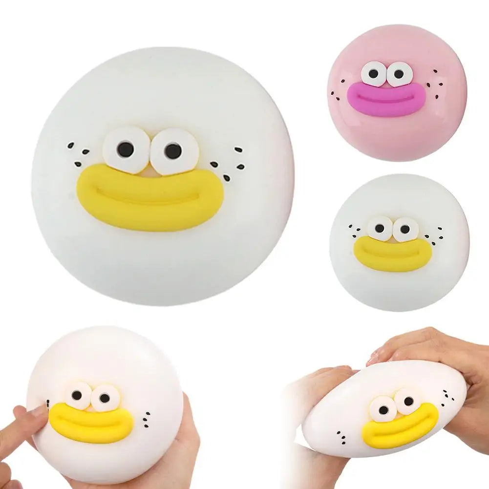 Big Mouth Mantou Stress Relief Toy Squeeze Balls Stress-Relief Squishy Toys Slow Rebound Sensory Fidget Toys For Adults Kids ﻿