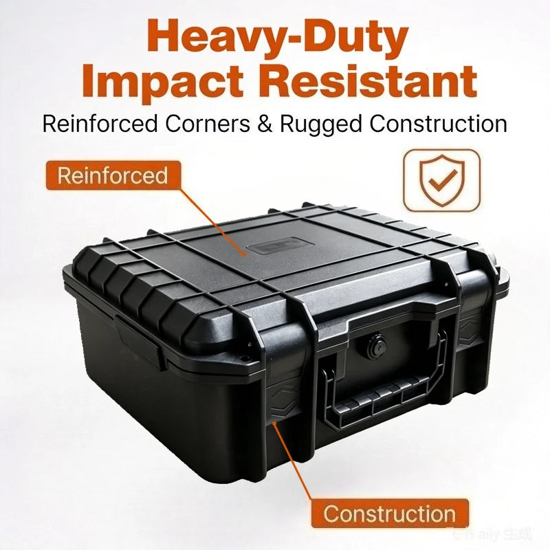 1PC Hard Carry Case Hardware Tool Box Waterproof Shockproof Pre-Cut Sponge Storage Case Camera Equipment Protective Box Organize