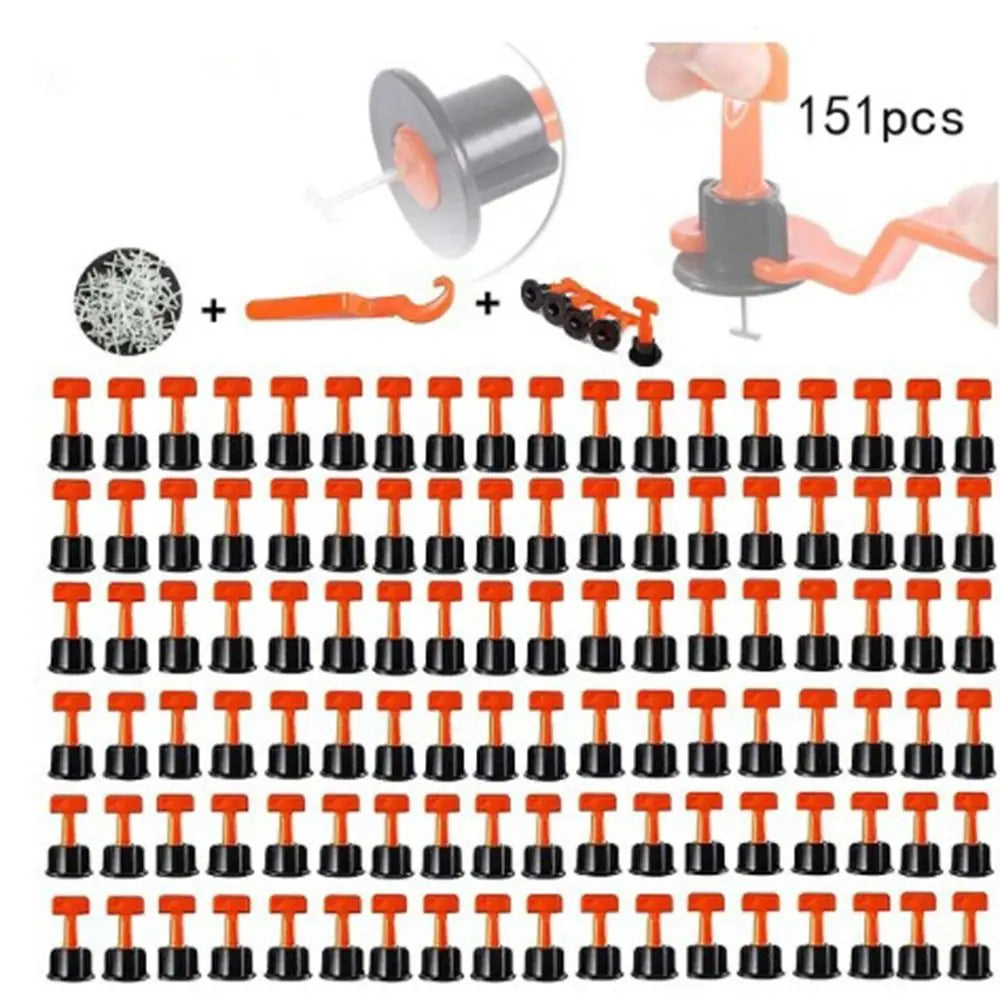 126pcs/151pcs Replacement Floor Leveling Tile Spacers Clips Leveling System Reusable Tile Leveling Clips Ceramic Leveling System