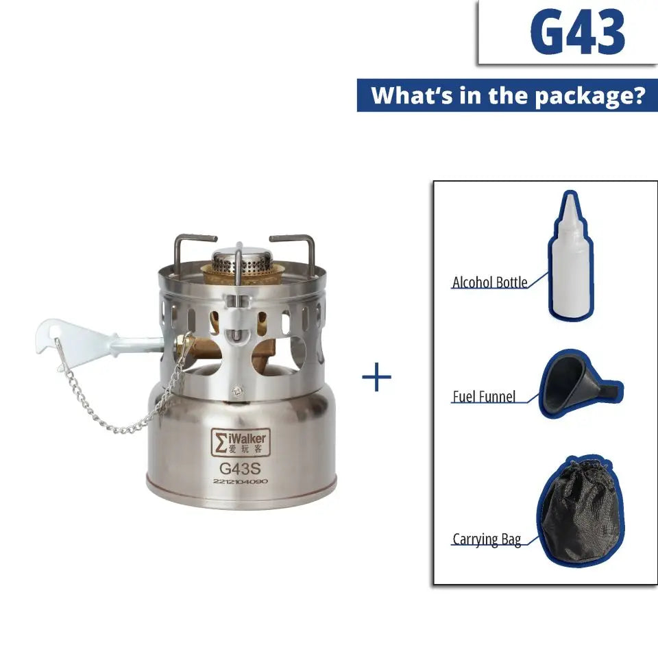 IWALKER G43 G43S Camping Stove Outdoor Gasolin e Stove Burner Silent Burner for Travel Picnic Emergency