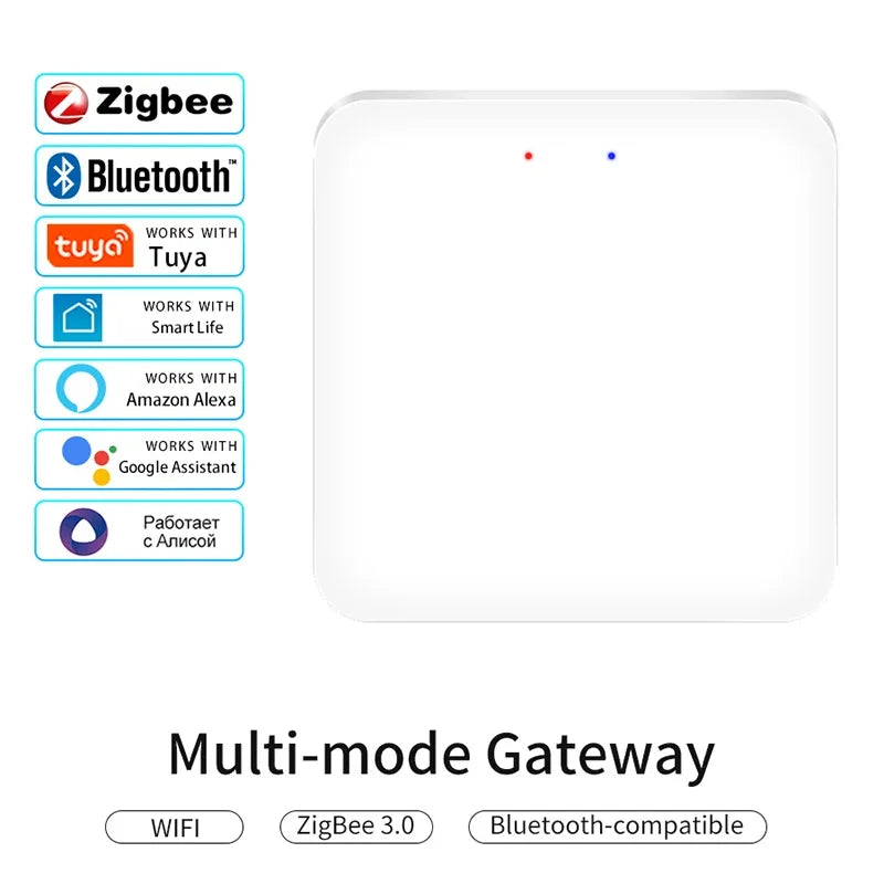 Tuya Smart Multi Mode Gateway Wireless ZigBee WiFi Bluetooth Hub Bridge Smart Life APP Control Alexa Google Home Voice Control
